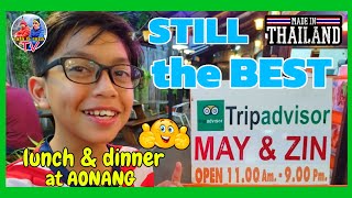 FIRST CHOICE HALAL FOOD IN AONANG  MAY amp ZIN  KRABI THAILAND [upl. by Odnesor]