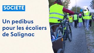 Un Pedibus pour les enfants de lécole de Salignac Alpes de Haute Provence [upl. by Aleydis]