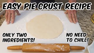 Easy Butter Pie Crust Recipe From Scratch  No Chill No Shortening No Food Processor No Sugar [upl. by Aneleiram]