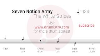 The White Stripes  Seven Nation Army Drum Score [upl. by Atem]