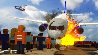 Realistic Plane Crash Landing Accidents 😱 Teardown [upl. by Htennaj]