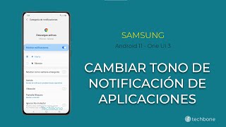 Tono de notificación de apps individuales  Samsung Android 11  One UI 3 [upl. by Rebah]