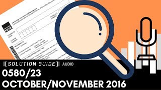 058023 Oct Nov 2016 Marking Scheme MS AUDIO VOICE OVER [upl. by Eleen]