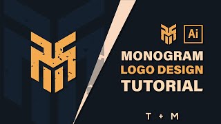 Monogram Logo Design Illustrator Tutorial  Adobe Illustrator CC [upl. by Eira]