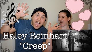 Haley Reinhart sings Creep VintageCouples Reaction [upl. by Wilek]