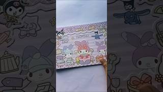 Unboxing My Melody sticker book sanrio [upl. by Eseeryt]