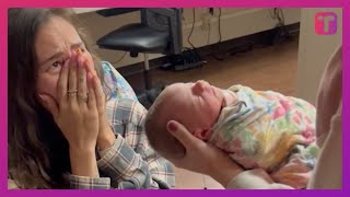 Woman Cries When Best Friend Hands Her Newborn Named After Her [upl. by Chema249]