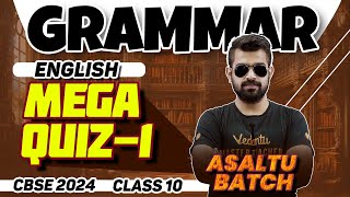 Grammar Mega Quiz 1  Class 10 English  CBSE 2024 🔥 Shimon Sir [upl. by Herbst441]