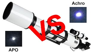 APO vs Achro What is the difference between an Achromatic and Apochromatic refractor telescope [upl. by Aizatsana]