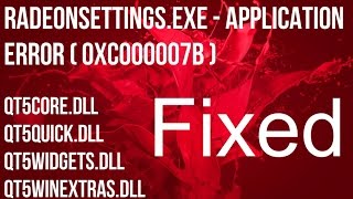 RadeonSettingsexe 0xc000007b amp DLL Files Fix Crimson Drivers Windows 10 64bit [upl. by Ecyob546]