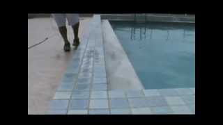 Anti Slip application on cool deck amp slippery ceramic pool tiles [upl. by Paquito]