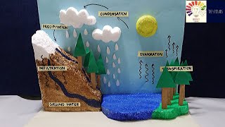 Water Cycle Model  water cycle project  water cycle model 3d  science exhibition model [upl. by Nerhe399]