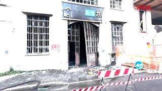 Milano incendio in un emporio cinese le immagini del magazzino andato a fuoco [upl. by Herald]