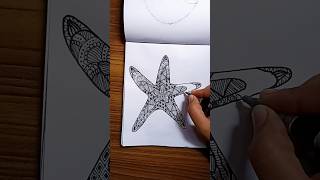 Diy starfish mandala art ideas easy mandalaartforbeginners mandaladoodle trendingshorts ytshorts [upl. by Eliga662]