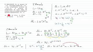 Dilatação Térmica Linear 03 [upl. by Mellicent]