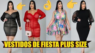 3 Vestidos de Fiesta para Gorditas  MODA PARA GORDITAS MODA PLUS SIZE [upl. by Donadee]