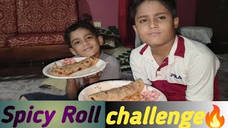 Spicy Roll Challenge🔥🥵 jeety ga Kon🤔 HH Vloging😍 [upl. by Gnod]