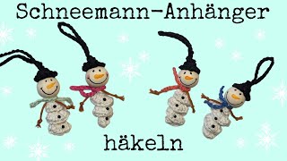 Schneemann häkeln ⛄ Anhänger [upl. by Liahus320]