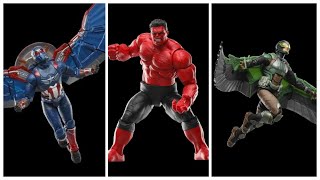 NEW MARVEL LEGENDS REVEALS AT MCM LONDON COMIC CON MCU CAPTAIN AMERICA RED HULK amp FALCON [upl. by Bess43]