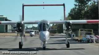 OV10 Air Attack Firefighter Lead Plane Startup and Takeoff [upl. by Boothman596]