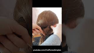 Easy Updo Idea for short hair hairstyles hairtutorial [upl. by Adnahsor884]