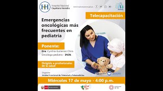 Emergencias oncologícas más frecuentes en Pediatria [upl. by Selmore]