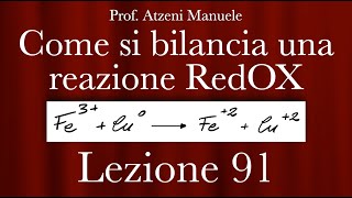 quotCome si bilancia una reazione redoxquot L91  Chimica generale  ProfAtzeni ISCRIVITI [upl. by Neelrahs288]