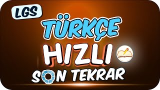 LGS Türkçe Hızlı Son Tekrar 🚀 TÜRKÇE FULLETEN TAKTİKLER❗ [upl. by Haonam512]