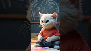 A White Cats Creative Journey 🐾 catshorts cat catstory [upl. by Noni]