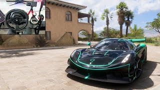 1600HP Koenigsegg Jesko  Forza Horizon 5  Thrustmaster T300RS gameplay [upl. by Ronny]