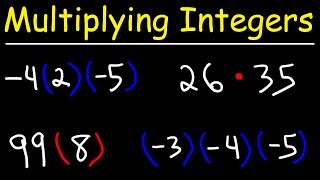 Multiplying Positive and Negative Numbers  Integer Multiplication [upl. by Andee418]