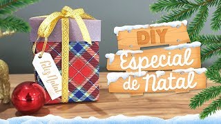 DIY Natal Mococa  Presente Criativo com Caixinha de Leite com tampa [upl. by Darlene337]