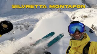 POV Skiing MONTAFON  Cliff Drops and Faceshots [upl. by Adnovay]