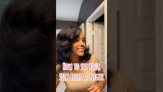 I tried the Flexi Rods on Silk Press trend Do you like the results naturalhair trending [upl. by Tyler794]