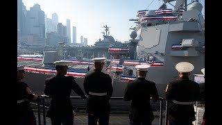 USS John Basilone DDG122 Commissioning [upl. by Notsgnal]