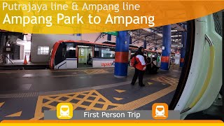 MRT amp LRT POV  Ampang Park to Ampang [upl. by Pearse495]