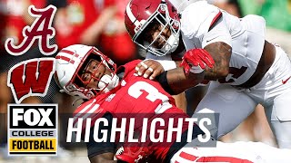 No 4 Alabama Crimson Tide vs Wisconsin Badgers Highlights  FOX College Football [upl. by Euqinom776]