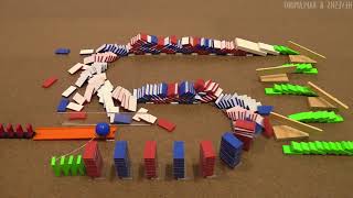 UNCONVENTIONAL Domino Tricks  Hevesh5 amp Kaplamino official reverse flip [upl. by Aninotna]