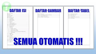 Cara Membuat Daftar Isi Daftar Gambar dan Daftar Tabel Secara Otomatis [upl. by Caldera]