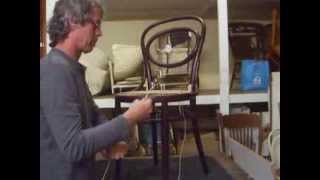 How To Hand Weave A Bentwood Chair Seat [upl. by Graybill]