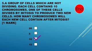 Self check questionsMitosis and Cell division [upl. by Nnairret]