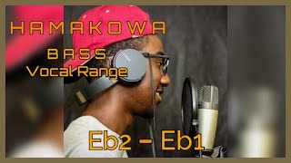 Bass Vocal Range  Rudo Acappella Zambia  Carlton Hamakowa [upl. by Auqinahs]