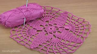 StepbyStep Crochet Lace Motif Pattern Tutorial 47 How to Join Crochet Motifs [upl. by Ahsitniuq]