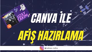 EN KOLAY AFİŞ NASIL HAZIRLANIR  CANVA İLE [upl. by Ahsiryt948]