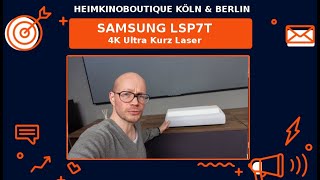 Laser TV Samsung LSP7T Kurzdistanz 4K Beamer mit unserem Sideboard Möbel inkl elektrischem Auszug [upl. by Znerol]