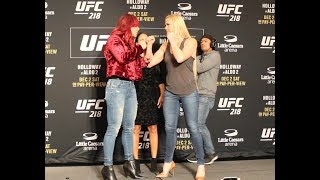 Cris Cyborg vs Holly Holm staredown [upl. by Kahlil]