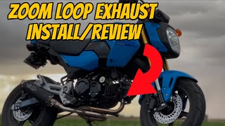 2025 GROM ZOOM Loop Exhaust Install and review [upl. by Claiborn572]