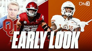 EARLY LOOK Texas Longhorns vs Oklahoma Sooners  Steve Sarkisian vs Brent Venables Schematic Battle [upl. by Ariayek]