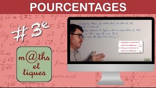 Effectuer un calcul de pourcentage  Troisième [upl. by Nirrad]