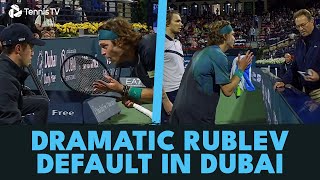 Dramatic Andrey Rublev Default In Dubai 2024 SemiFinal [upl. by Avirt796]